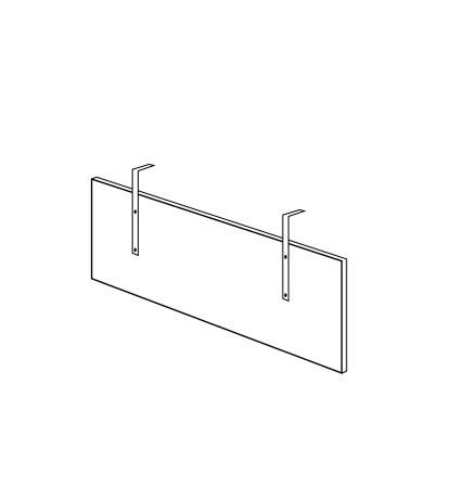Защитная панель для отдельно стоящего стола длиной 180 см светлый дуб