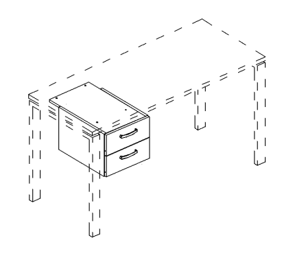 Тумба подвесная 2-ящичная (для стола 70) мокко премиум