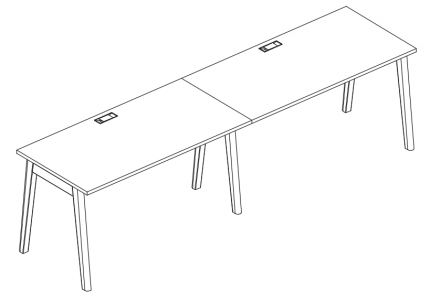 Рабочая станция (2х120) белый премиум